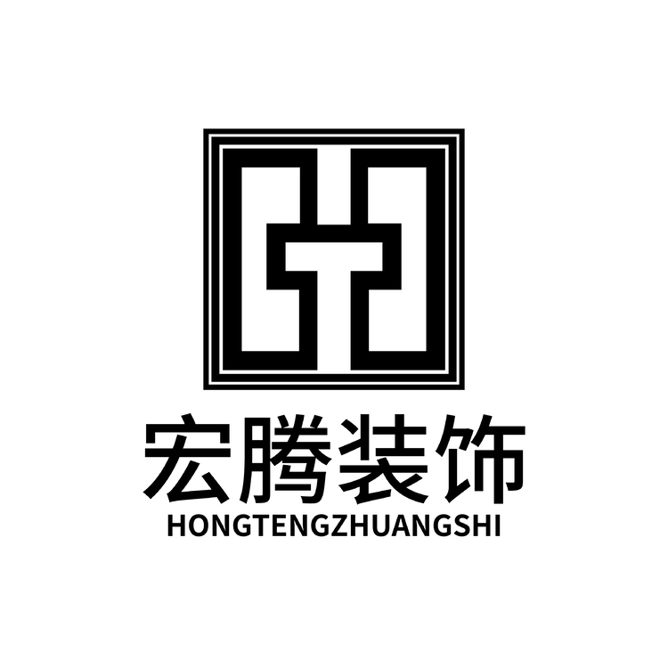 宏騰裝飾logo設計-字母ht,門-小鸚鵡