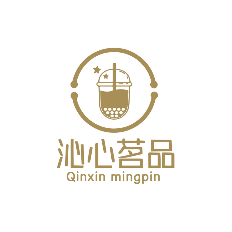 泌心茗茶logo